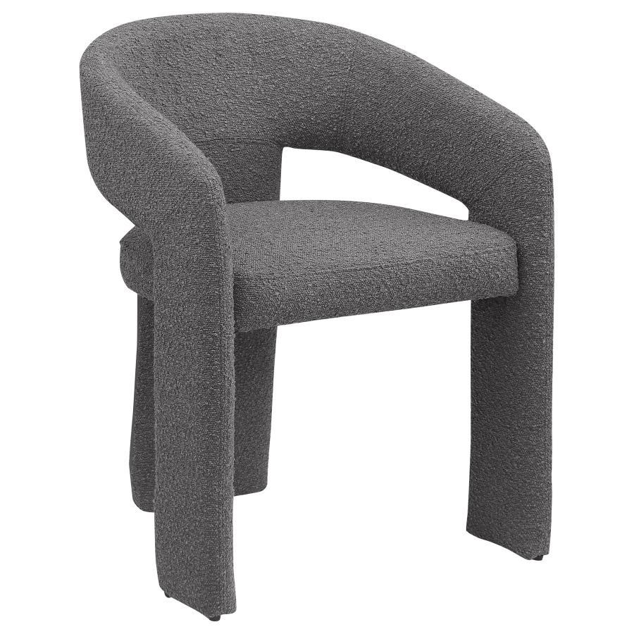 Coaster Fine Furniture Eudora - Boucle Upholstered Dining Arm Chair - Gray | Meri Furniture