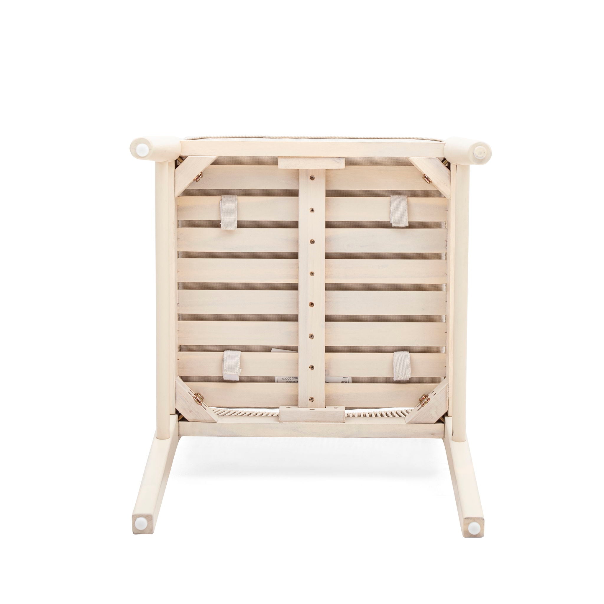 Cordoba - Dining Chair (Set of 2) With Acacia Wood Frame And Water Repellent Fabric - Beige / Yellow