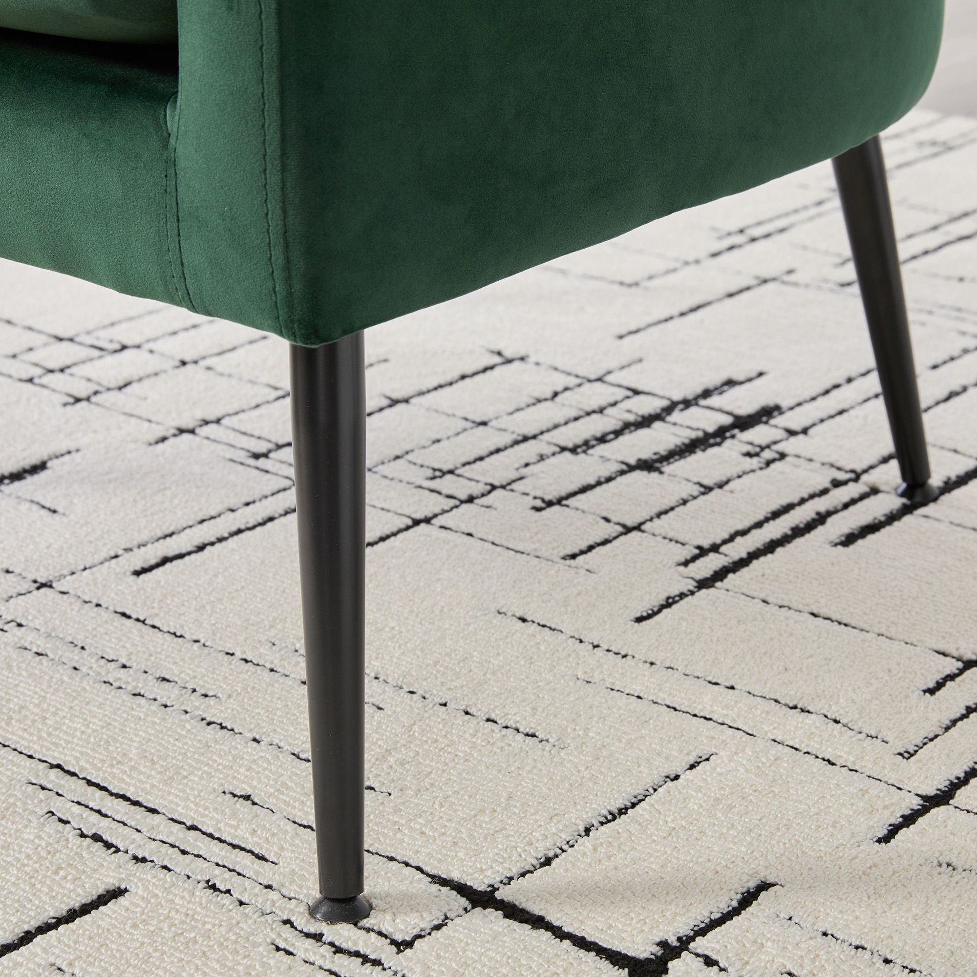 Open Back Accent Chair, Round Sofa Lounge Armchair