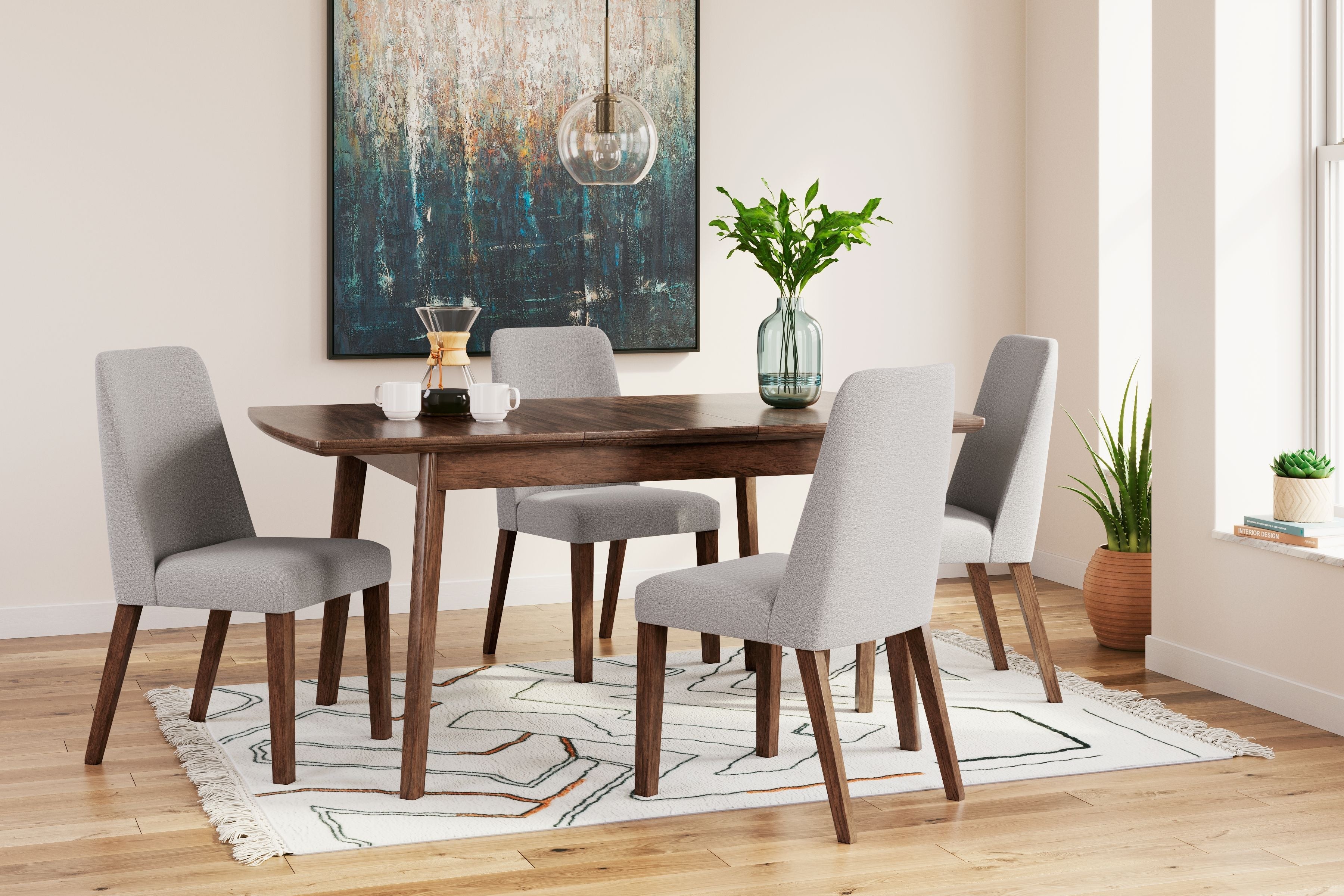 Signature Design by Ashley® Lyncott - Butterfly Extension Table Set | Meri Furniture