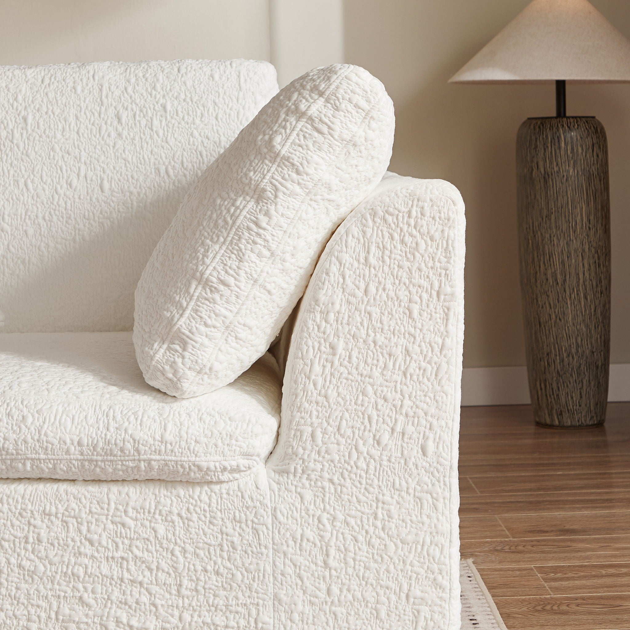 Cloud Sectional Couch, Convertible With Ottoman, 3 Seater Modular Design