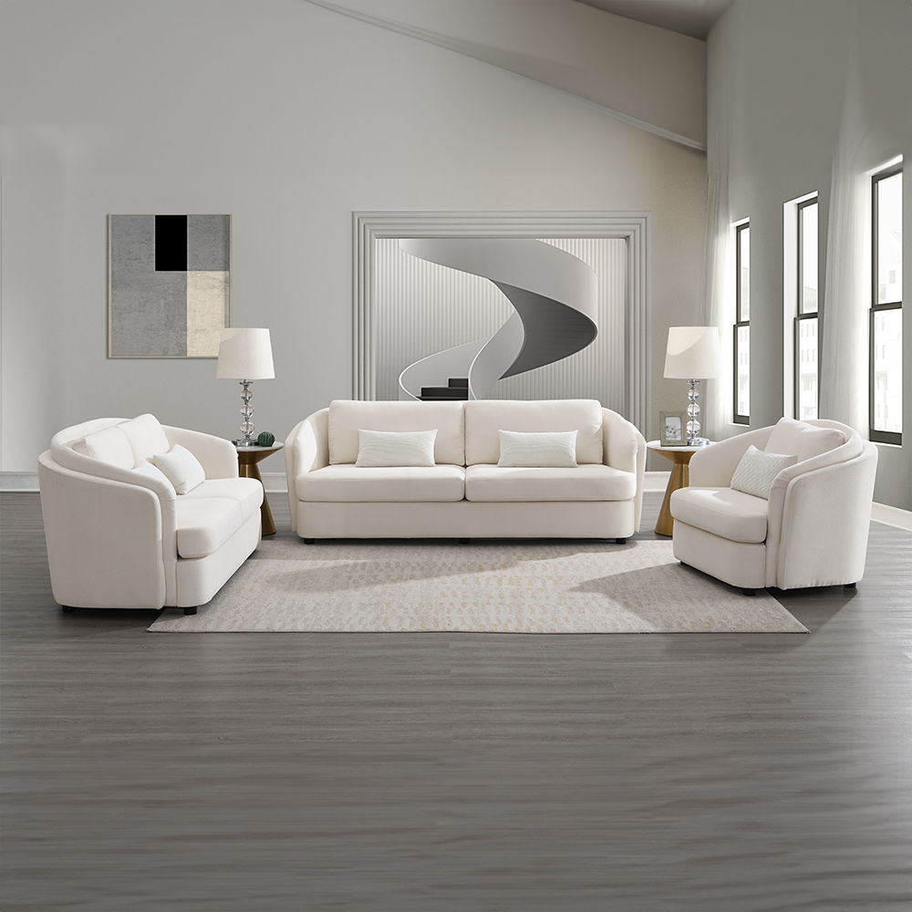 Mariko - Chair With Pillow - Beige Linen