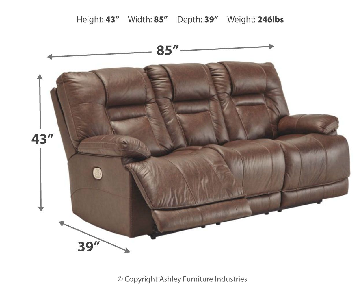 Ashley Furniture Wurstrow - Power Reclining Sofa | Meri Furniture