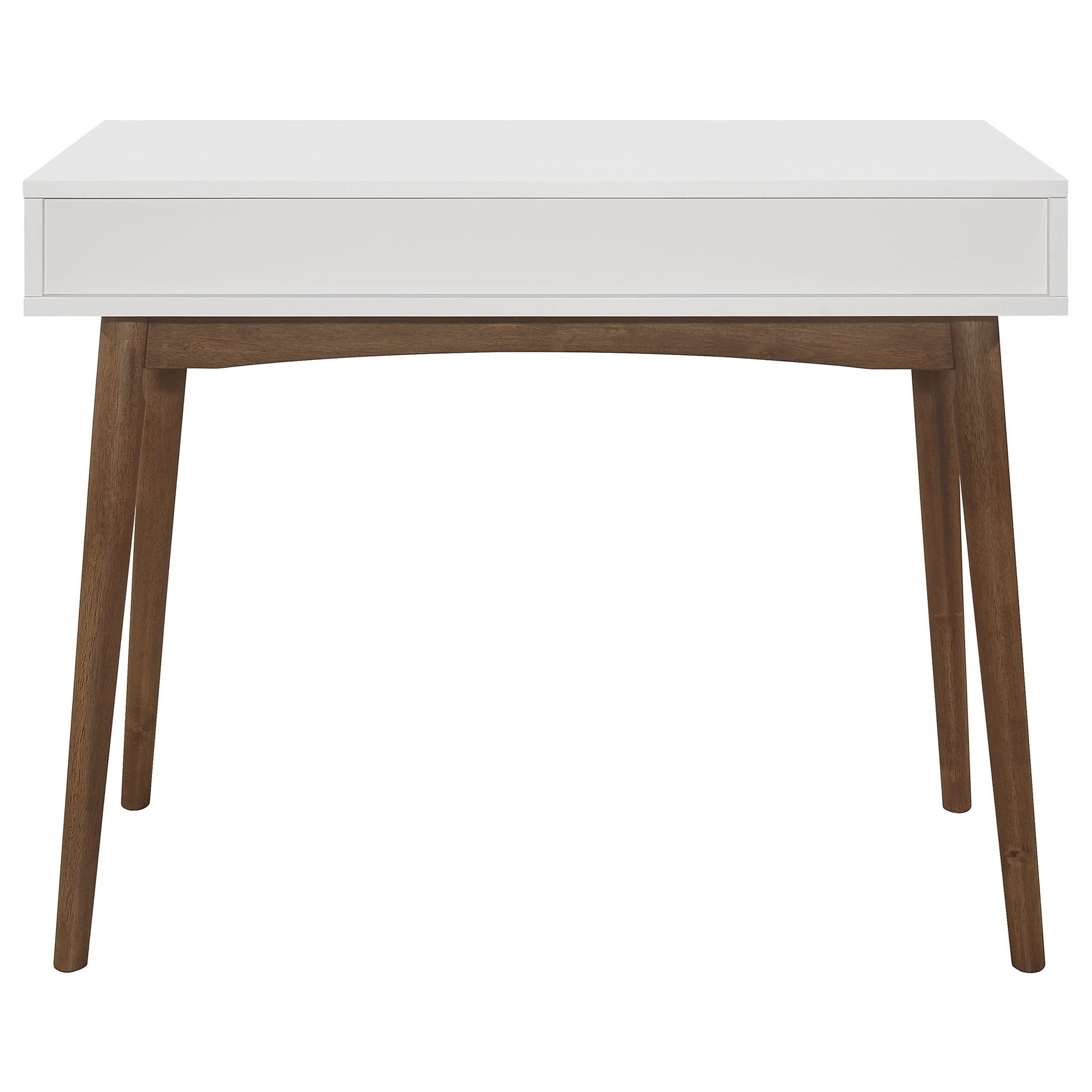 1 Drawer Writing Desk, Compact Size For Home Office - White