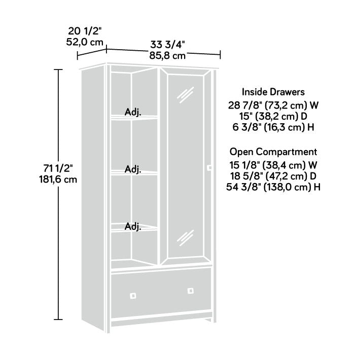 Wardrobe Cabinet in Sindoori Mango