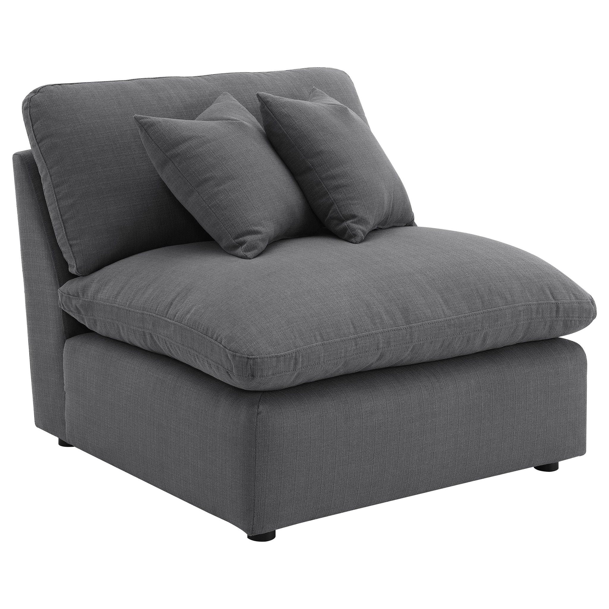 Hobson 4-piece Upholstered Modular Sectional Sofa Charcoal