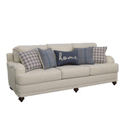 Coaster Fine Furniture Glenn - Upholstered English Arm Sofa - Light Gray And Blue | Meri Furniture