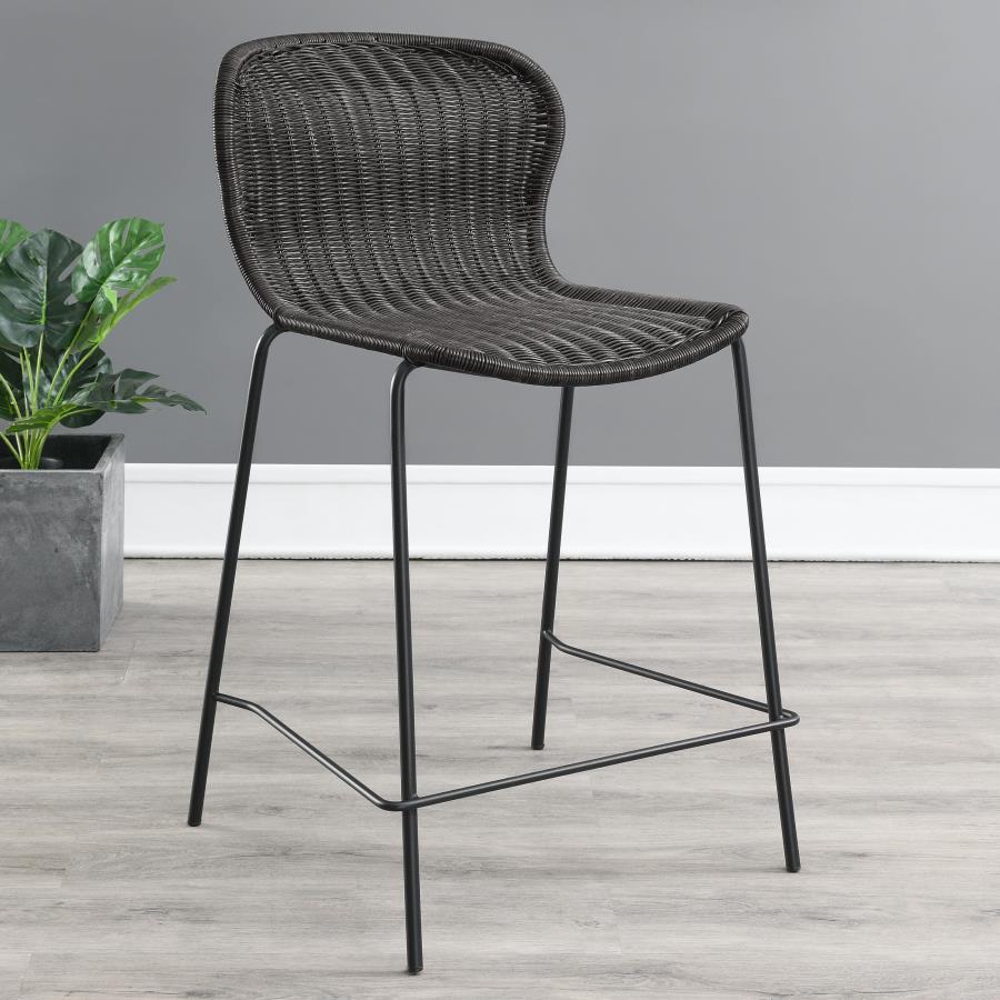 Coaster Fine Furniture Mckinley - Faux Rattan Metal Chair (Set of 2) | Meri Furniture