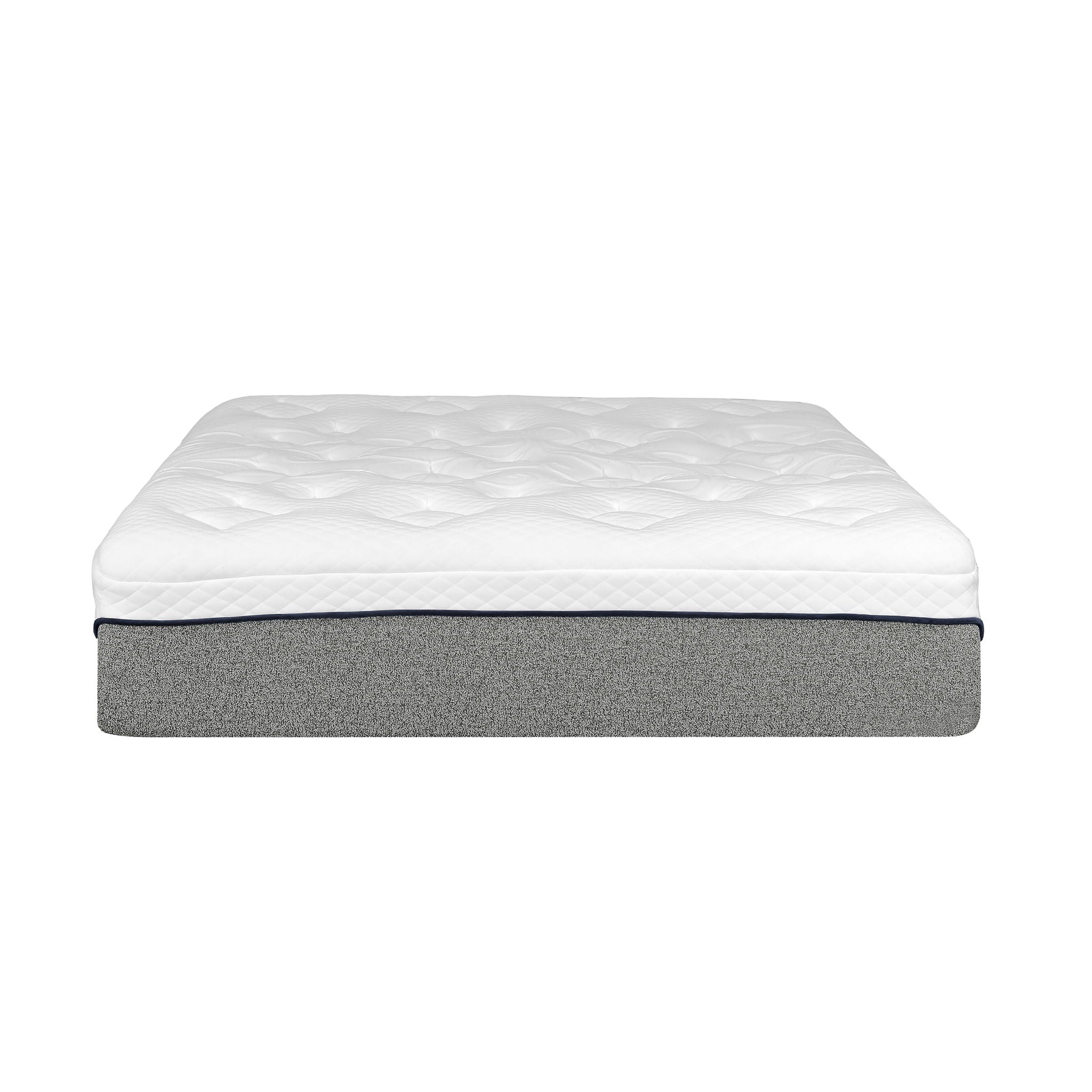 Ultra Plush 13" Gel Memory Foam Mattress For King Size Bed With Double Layered Jacquard Cover - Gray / White