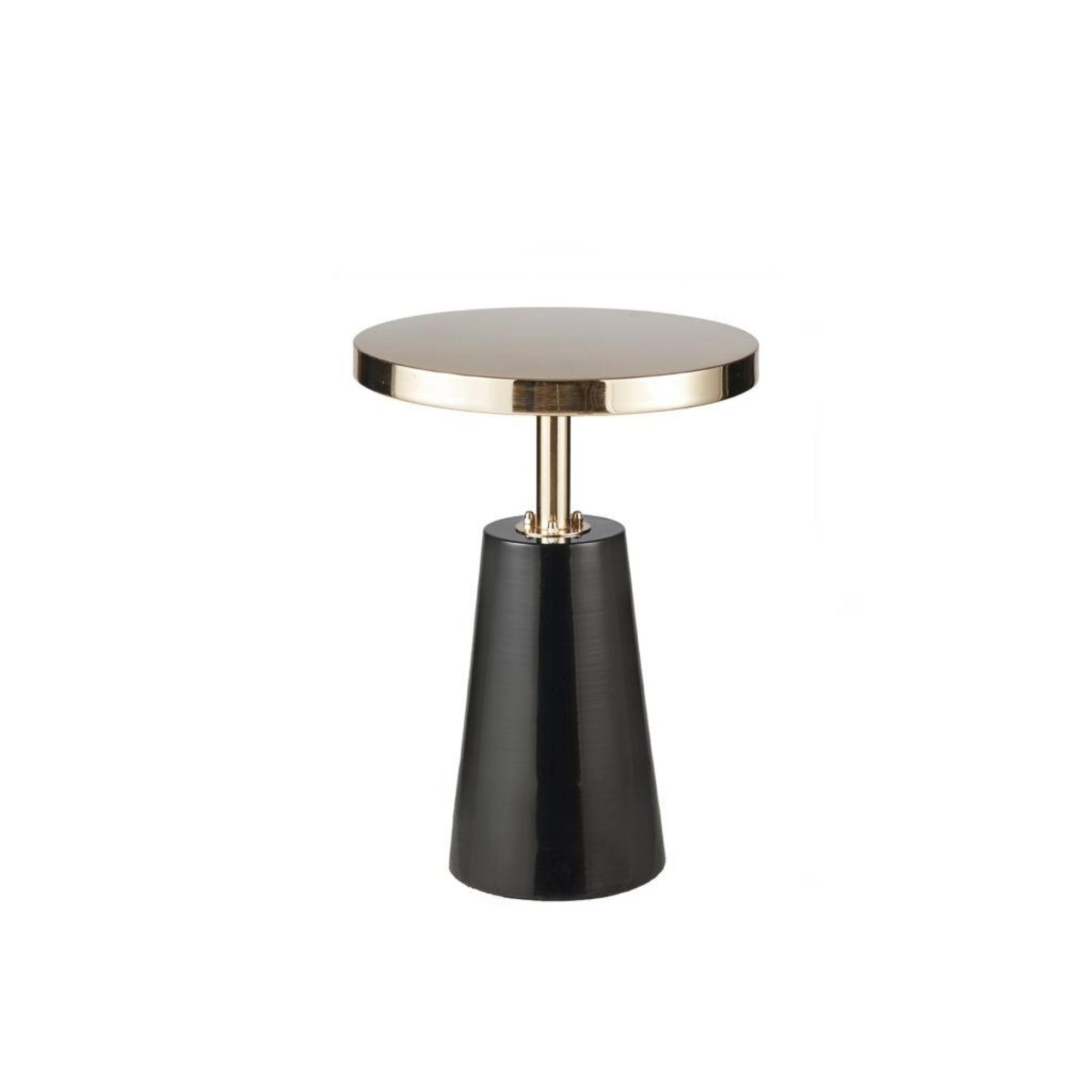 Accent Table Elegant Design Metal Round - Black / Gold