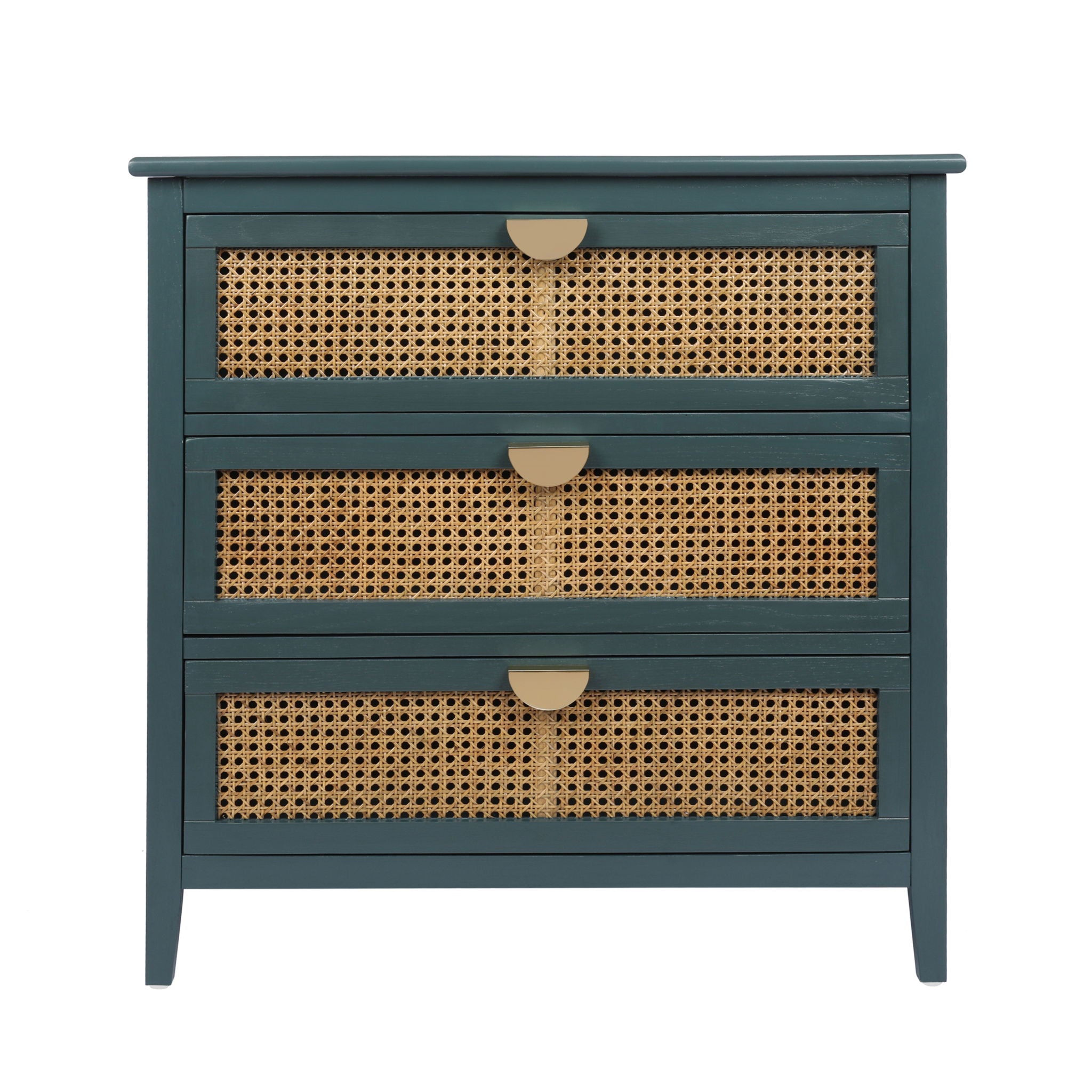 3 Drawer Cabinet, Natural Rattan, American Furniture