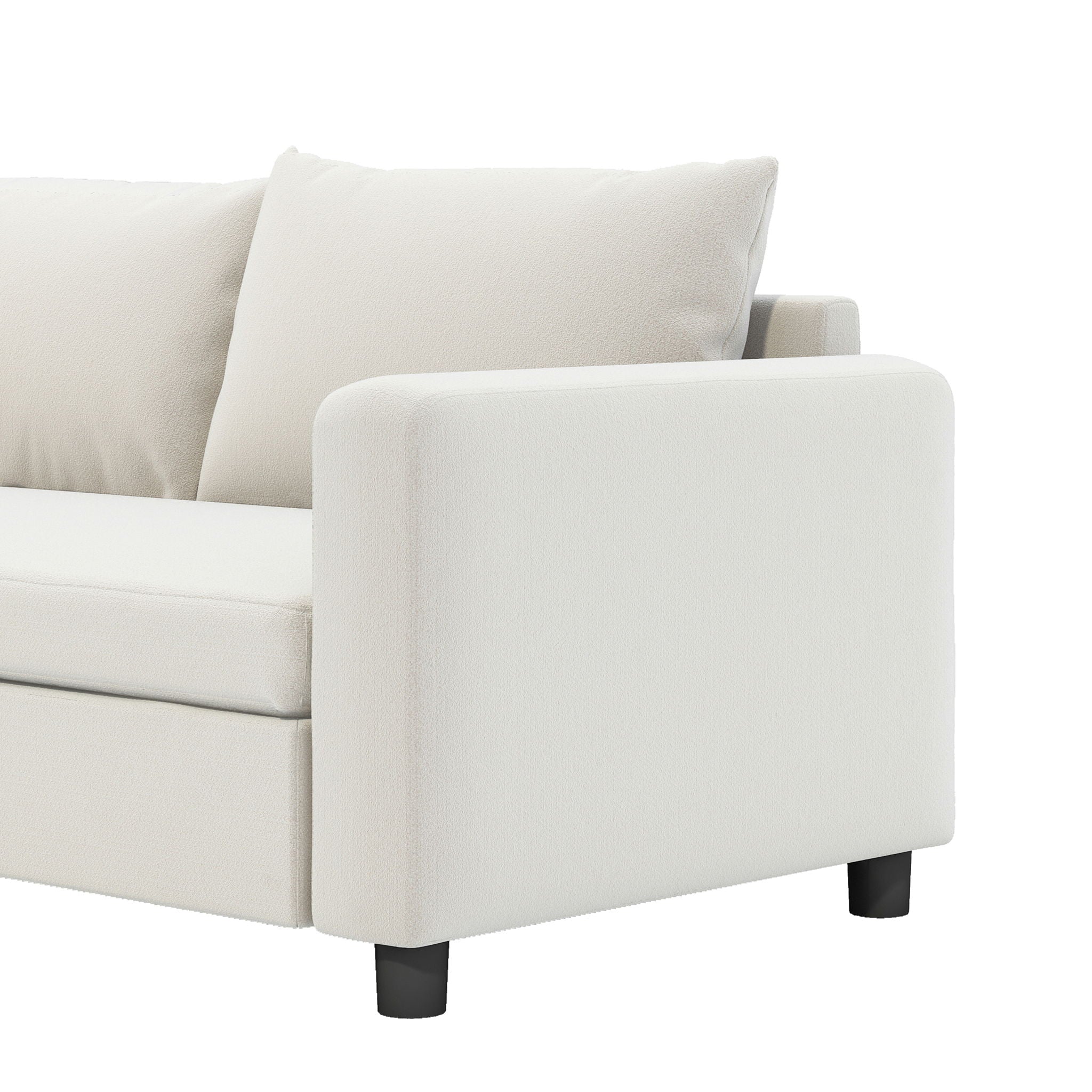 Modern Modular Sectional Oversized Couch Set With Pillows, Minimalist Style Wide Seat Comfy Sofa