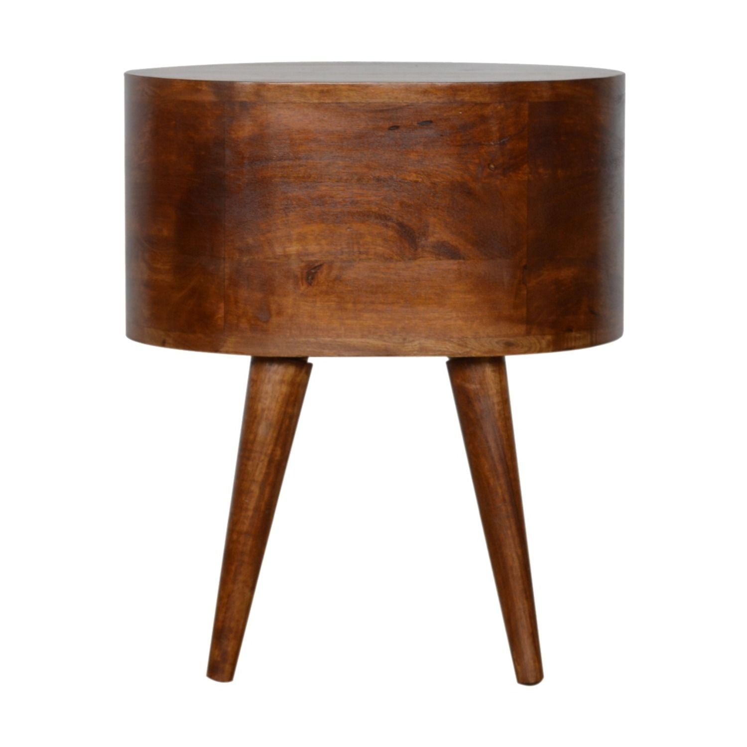 Rounded Bedside Table - Chestnut
