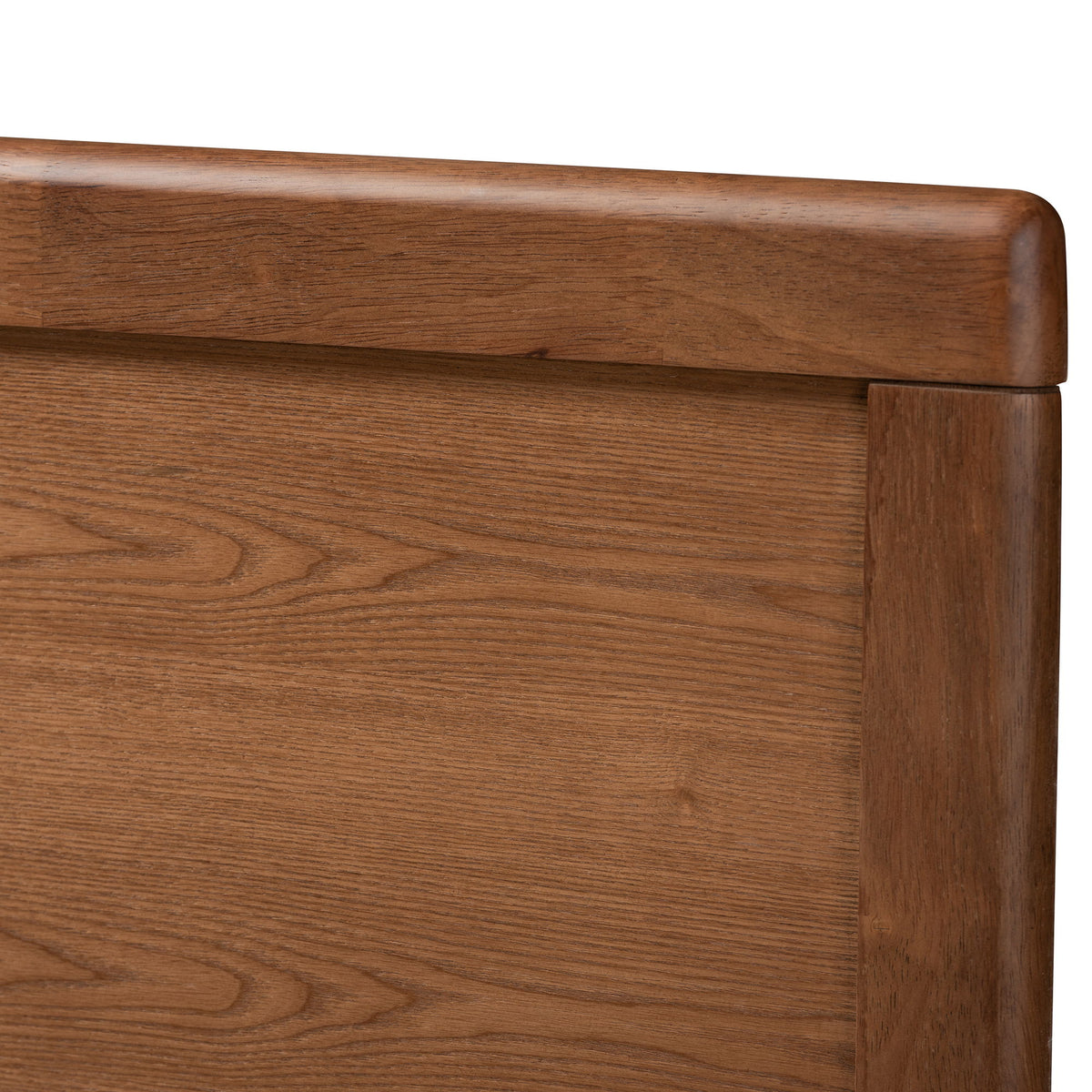 Tamsin Modern Transitional Ash Walnut Brown Finished Wood Full Size 4-Drawer Platform Storage Bed with Built-In Shelves