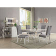ACME Martinus - Dining Table - White High Gloss & Clear Acrylic | Meri Furniture