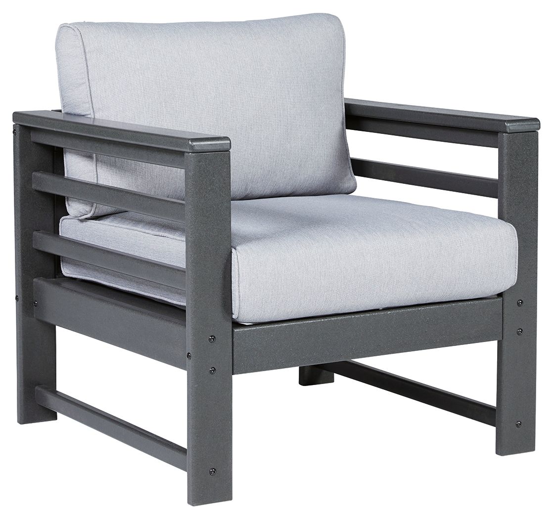 Ashley Furniture Amora - Charcoal Gray - Lounge Chair W/Cushion (Set of 2) | Meri Furniture