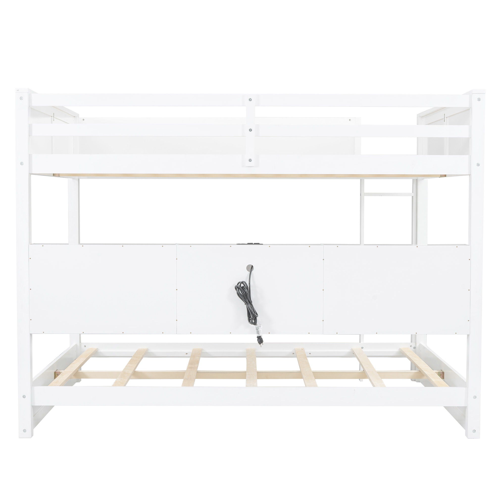 Bunk Bed With Storage Cabinets And USB Ports