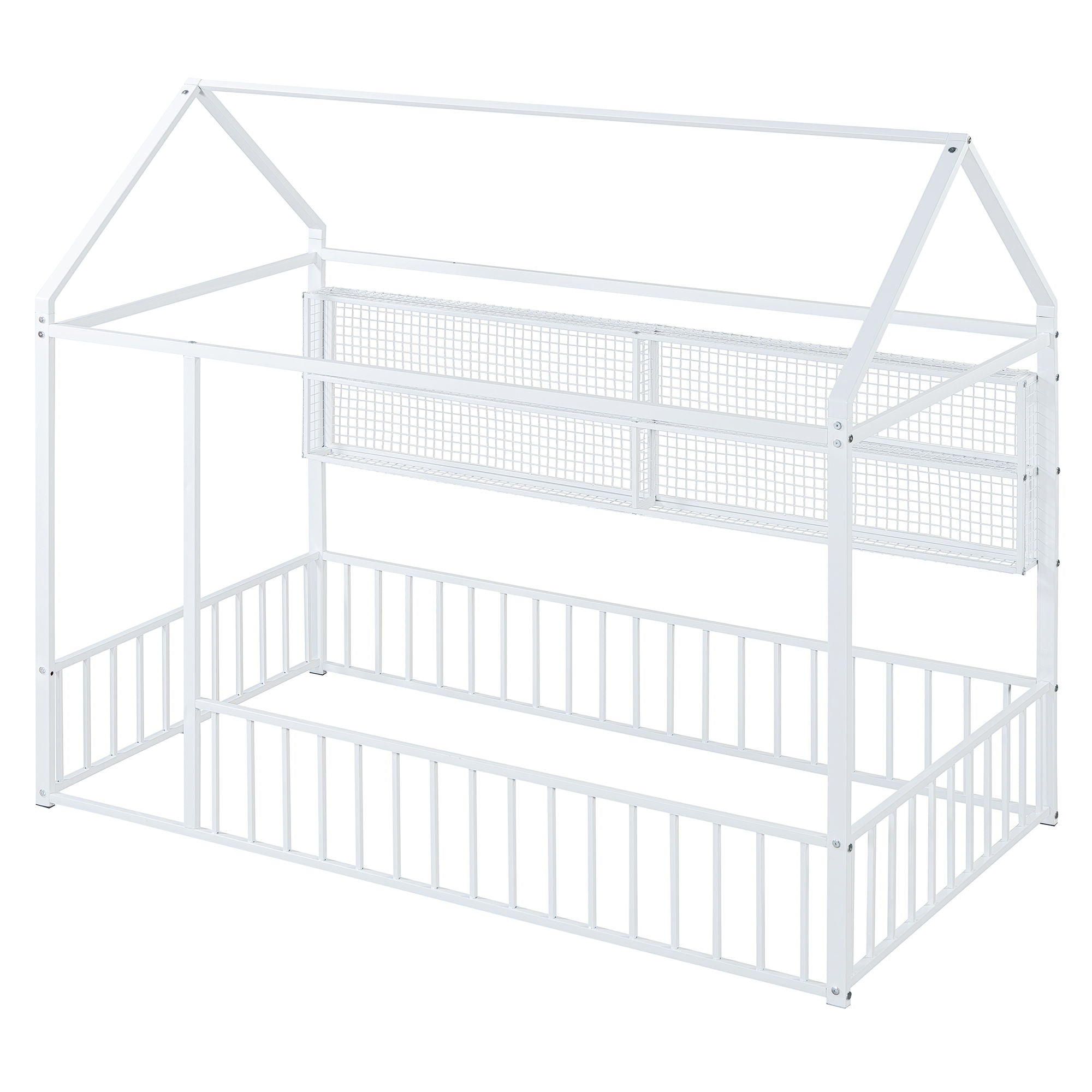 House Frame With Fence And Shelves