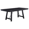 Coaster Fine Furniture Newport - Rectangular Wood Trestle Dining Table - Black | Meri Furniture