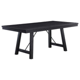Coaster Fine Furniture Newport - Rectangular Wood Trestle Dining Table - Black | Meri Furniture