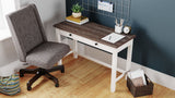 Dorrinson - White / Black / Gray - Home Office Desk - 2-drawer