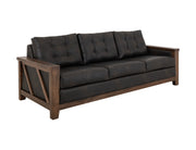 Walnut - Sofa - Licorice Black