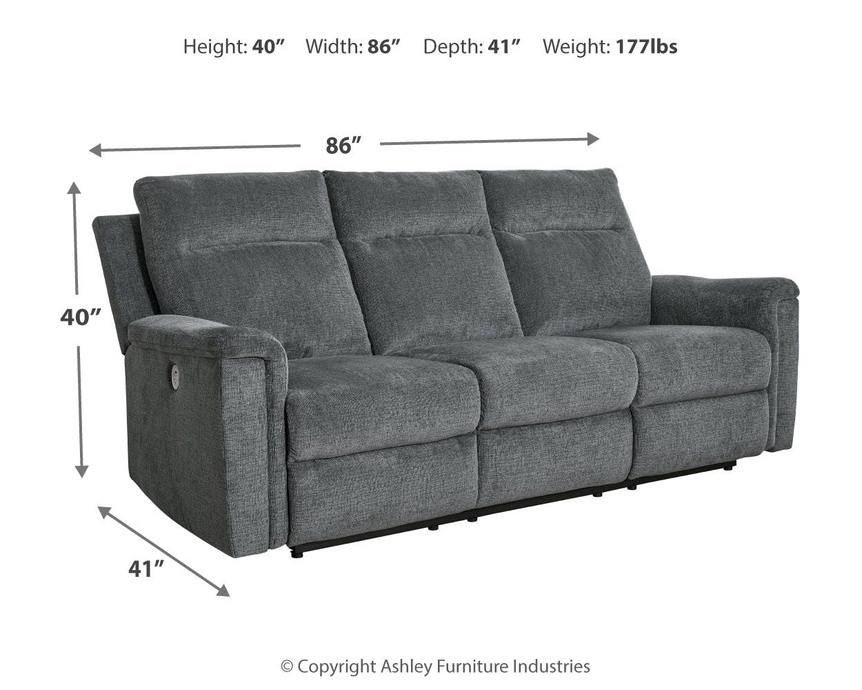 Signature Design by Ashley® Barnsana - Power Reclining Sofa | Meri Furniture
