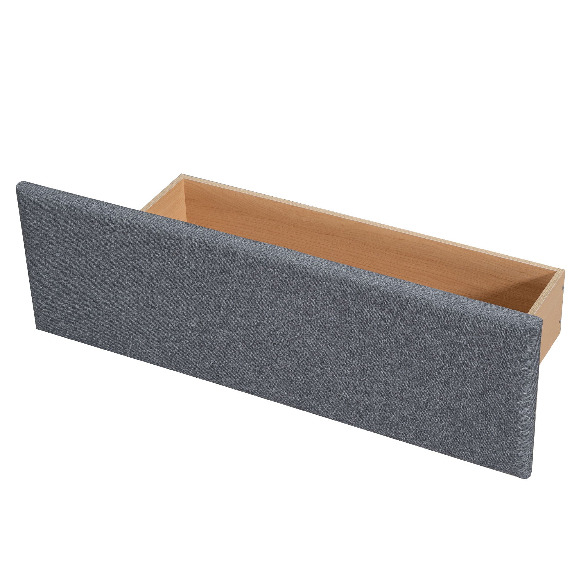 Upholstered Platform Bed With Trundle & Drawers