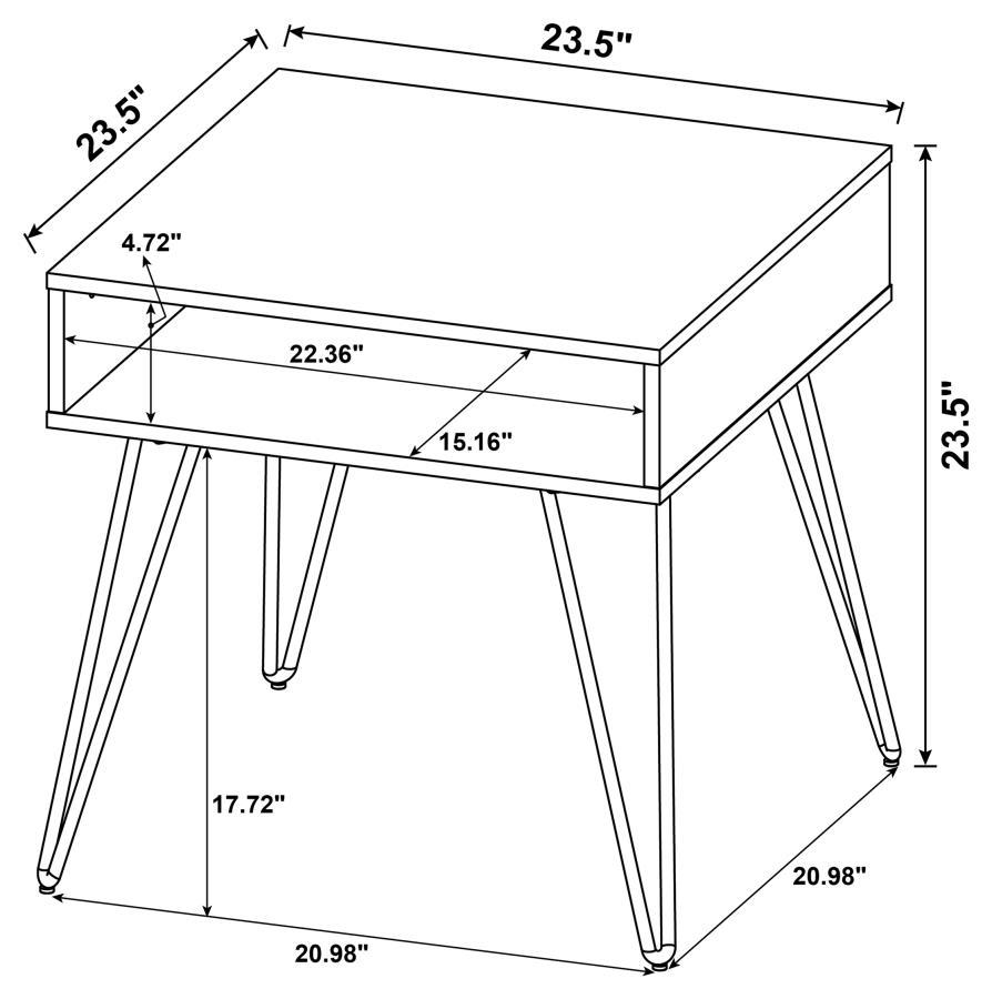 Coaster Fine Furniture Fanning - Engineered Wood Side End Table - Golden Oak | Meri Furniture