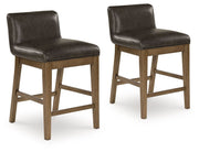 Cabalynn - Upholstered Barstool (Set of 2) - Two-tone Brown
