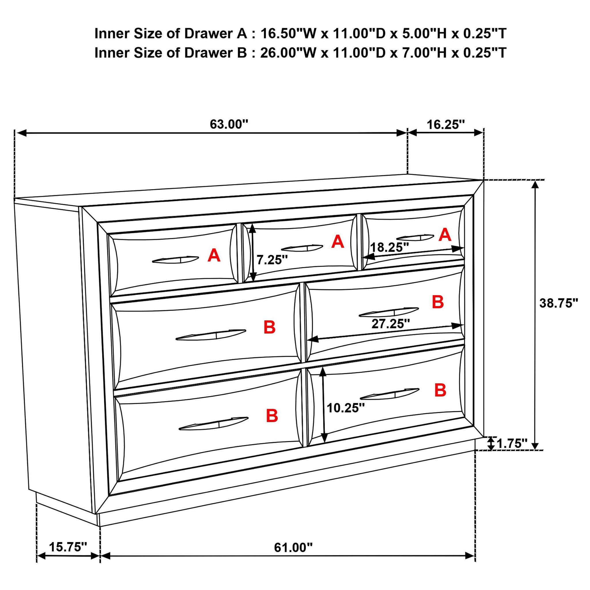 Atlas 4-piece Queen Bedroom Set Dark Oak