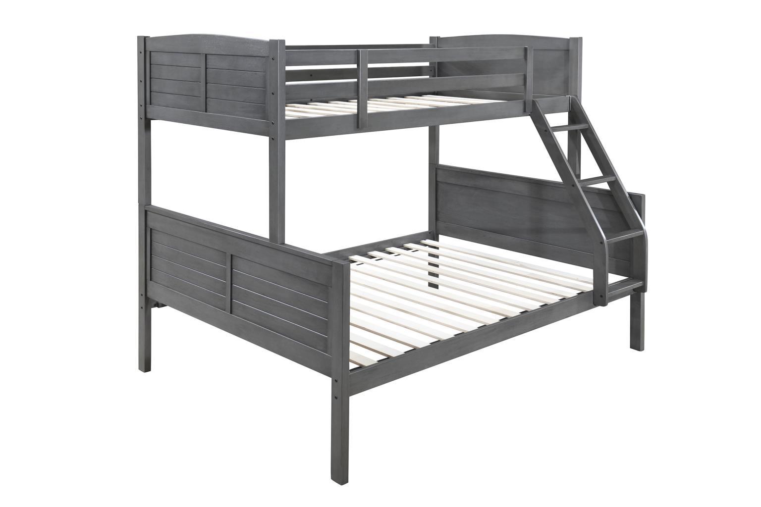 S093 - Twin / Full Bunk Bed - Antique Gray