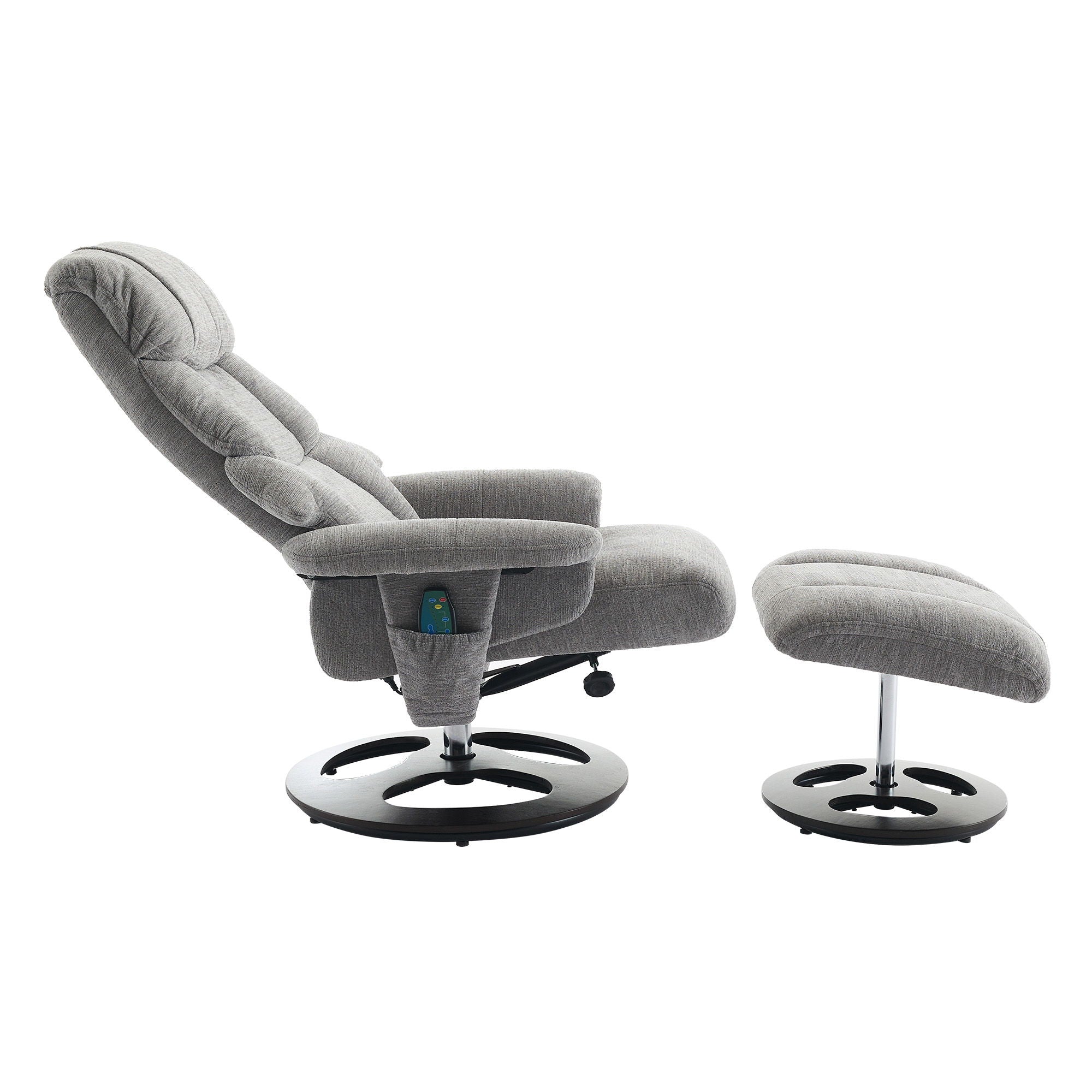 Ergonomic Recliner Chair With Ottoman, Modern 360° Swivel With Footstool