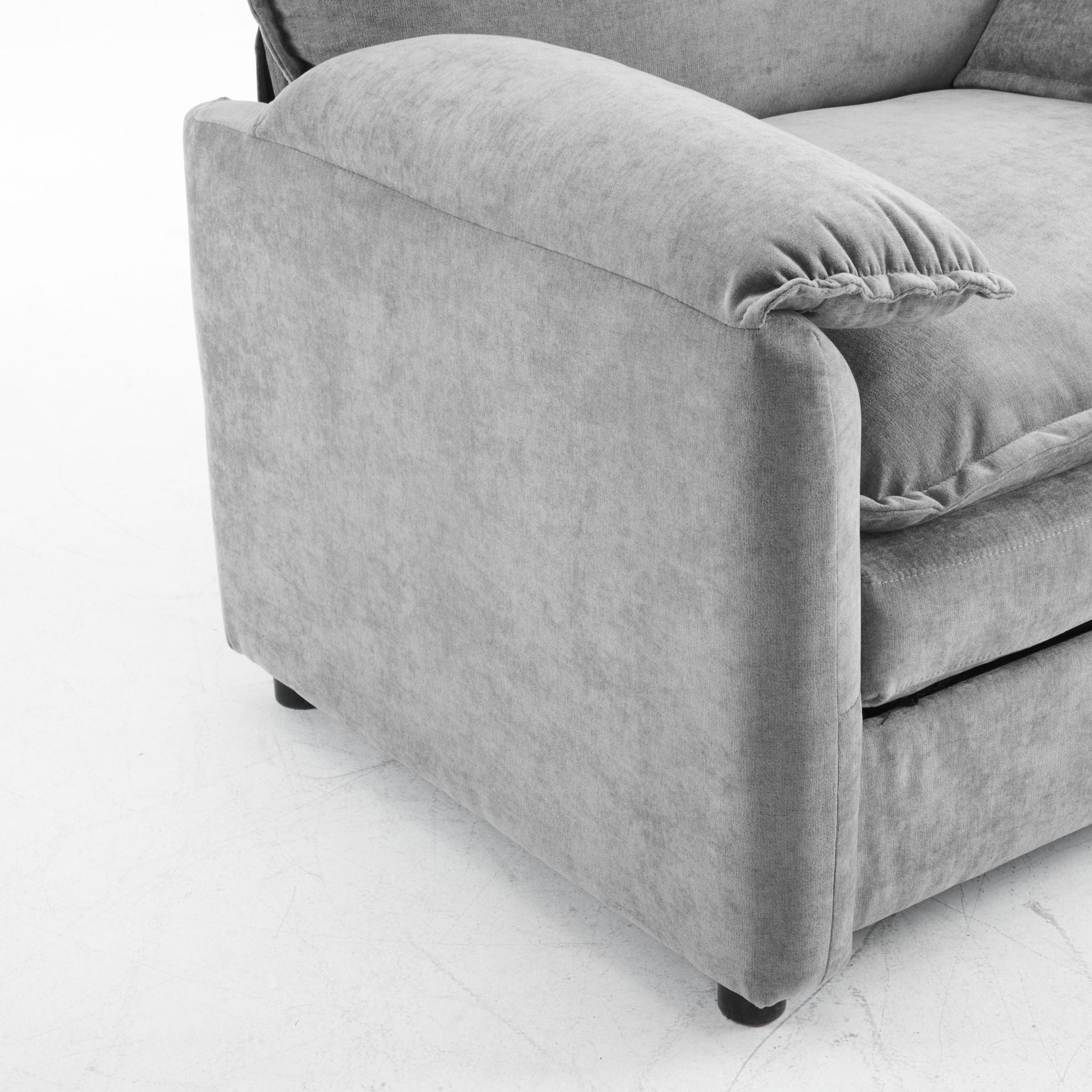 Oversized Reading Armchair With Thick Cushions, High Back Support