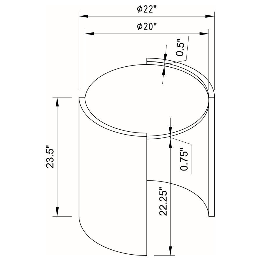 Gladstone - Round Faux Marble Top Table