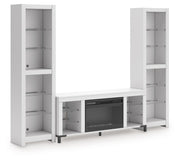 Signature Design by Ashley® Brollevi - White - 3-Piece Entertainment Center | Meri Furniture