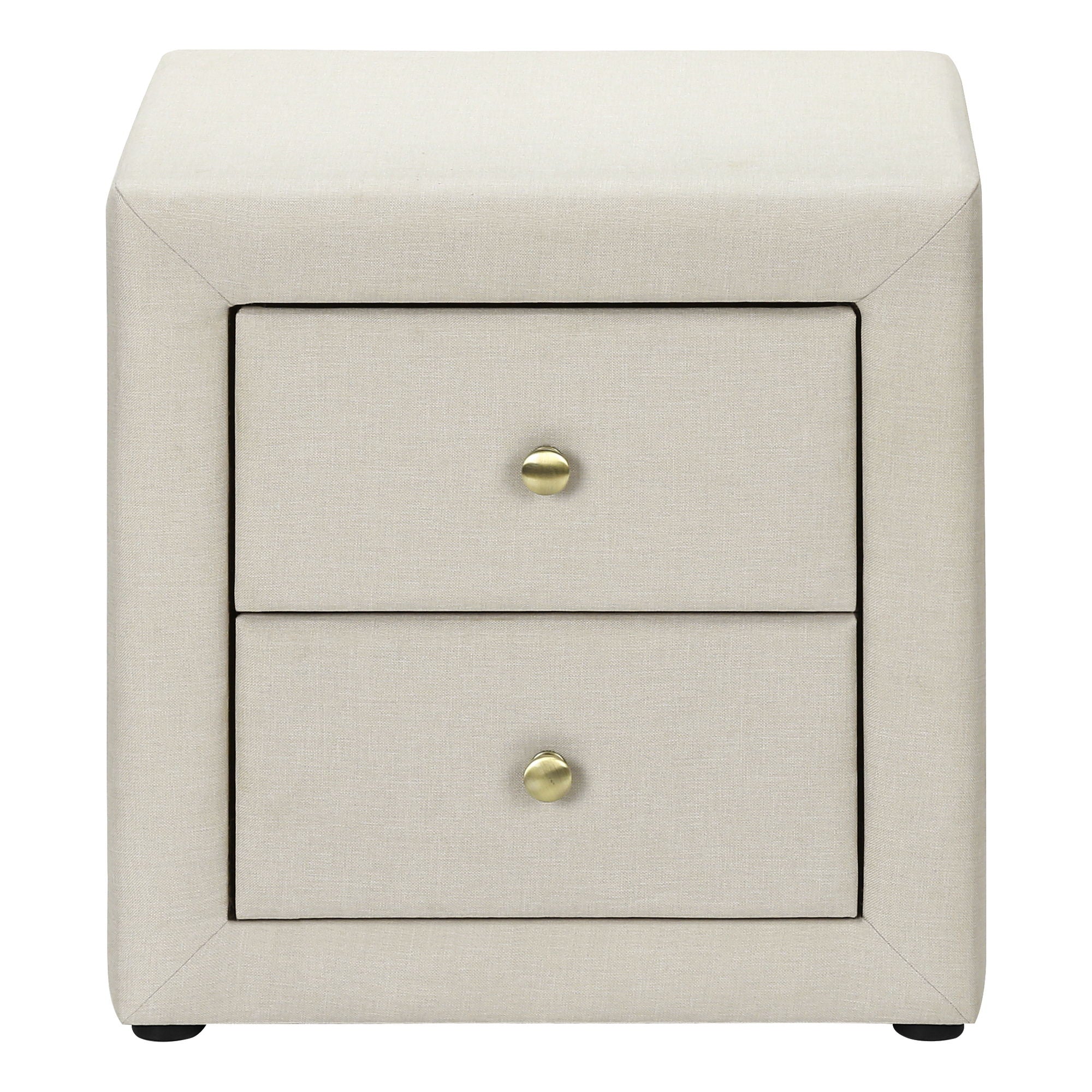 Nightstand, Storage Drawer Versatile Use, Upholstered, Transitional