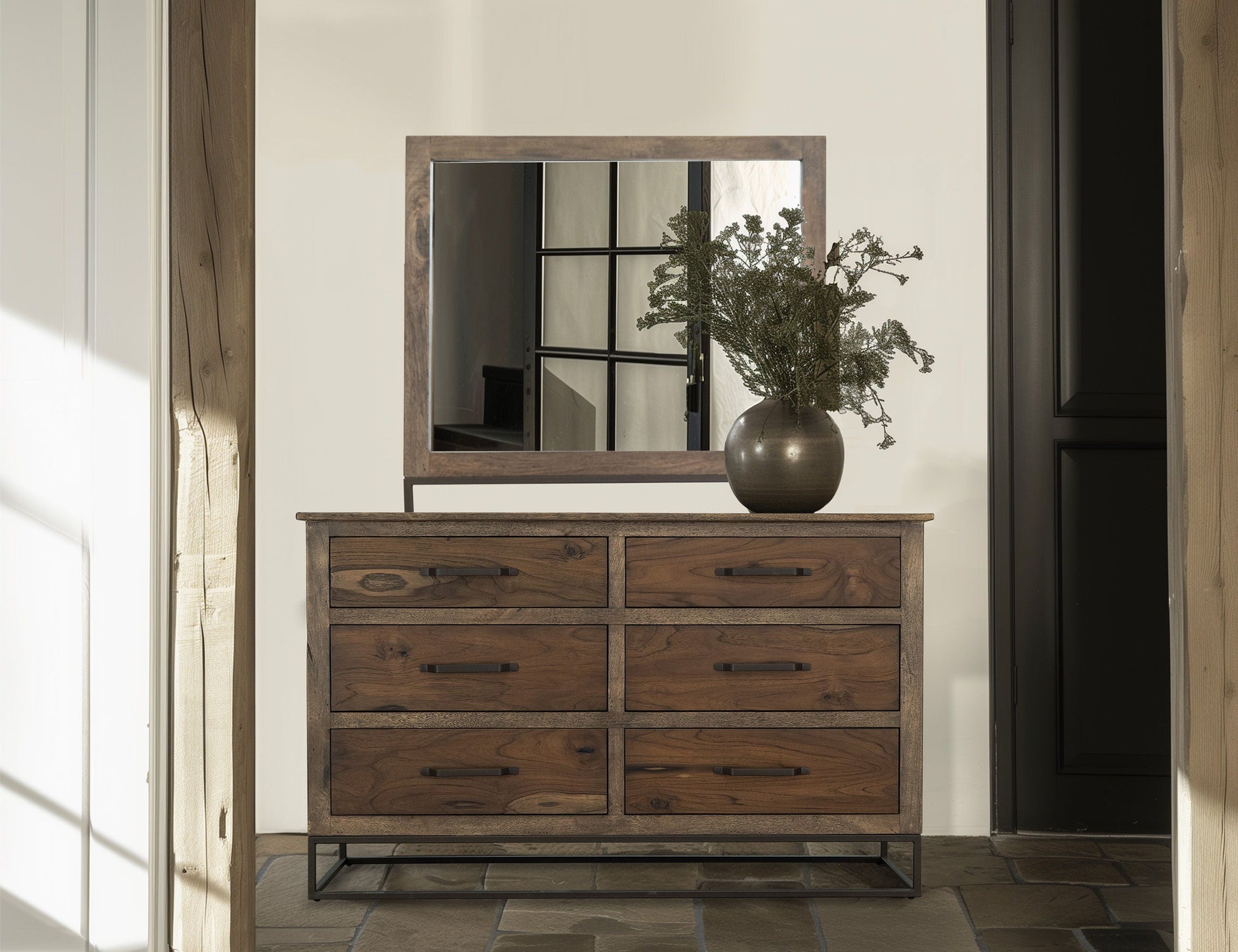 International Furniture Direct Natural Teca - Dresser - Brown | Meri Furniture