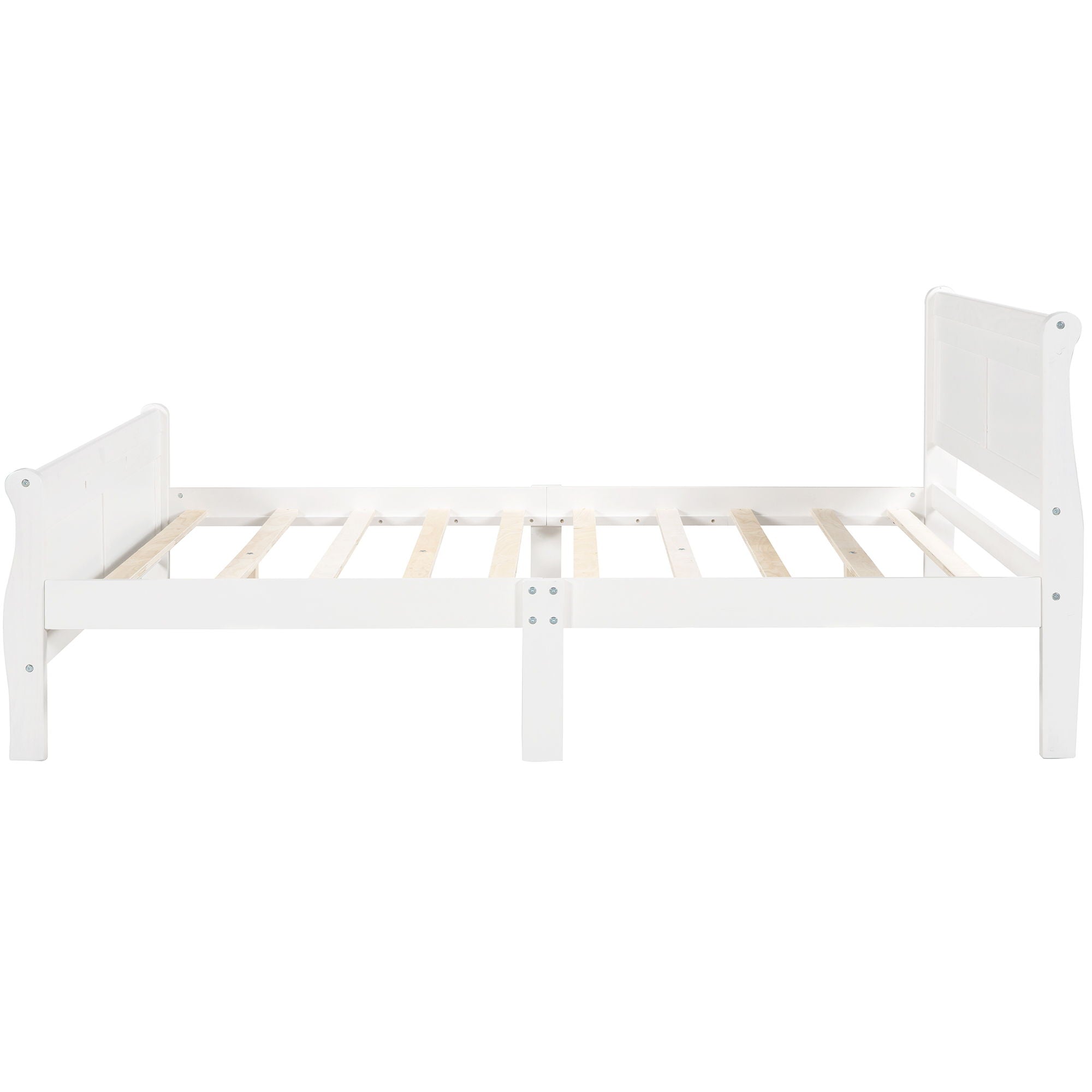 Platform Bed Frame Mattress Foundation Sleigh Bed With Headboard / Footboard / Wood Slat Suppor