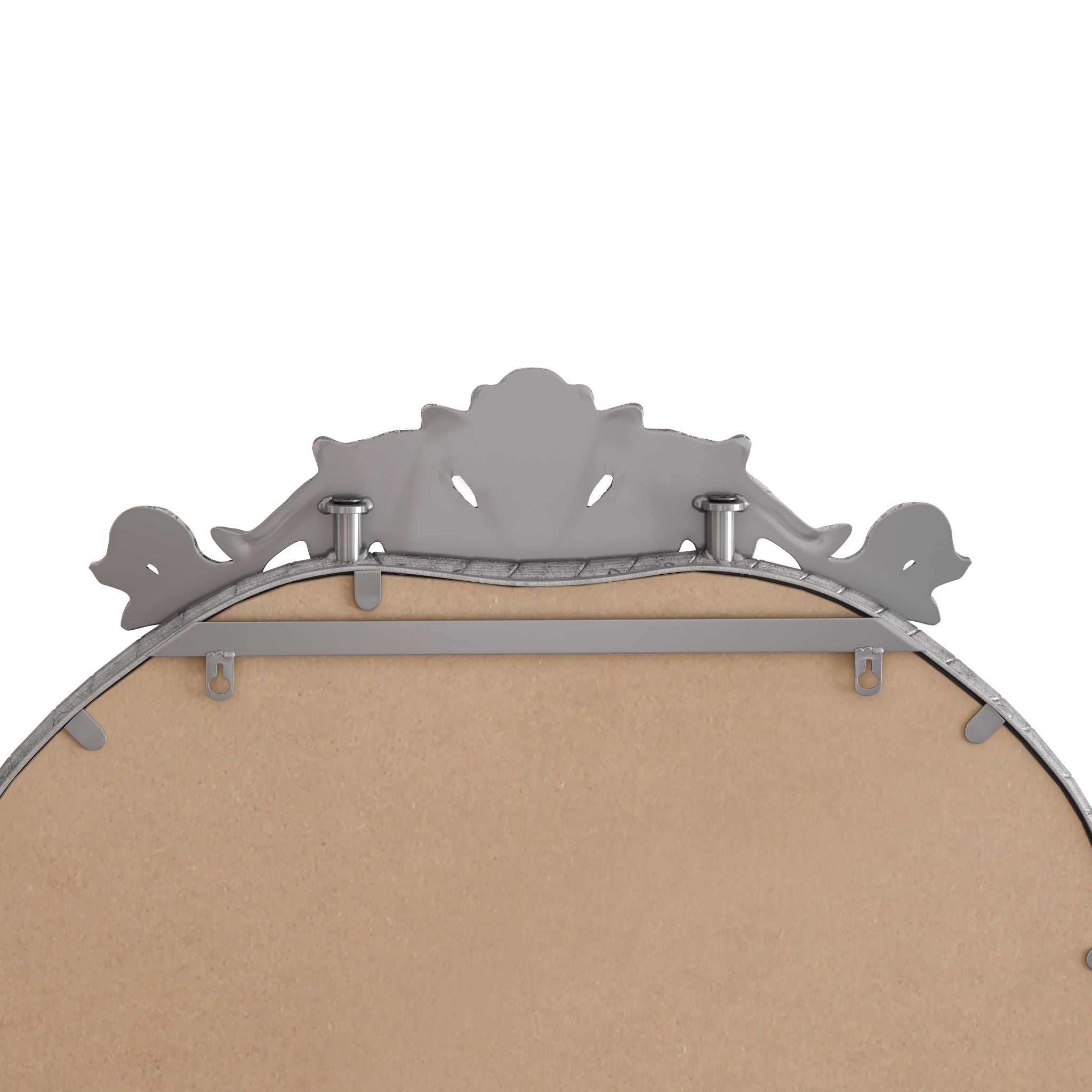 Full Body Arched Mirror With Vintage Carved Applique