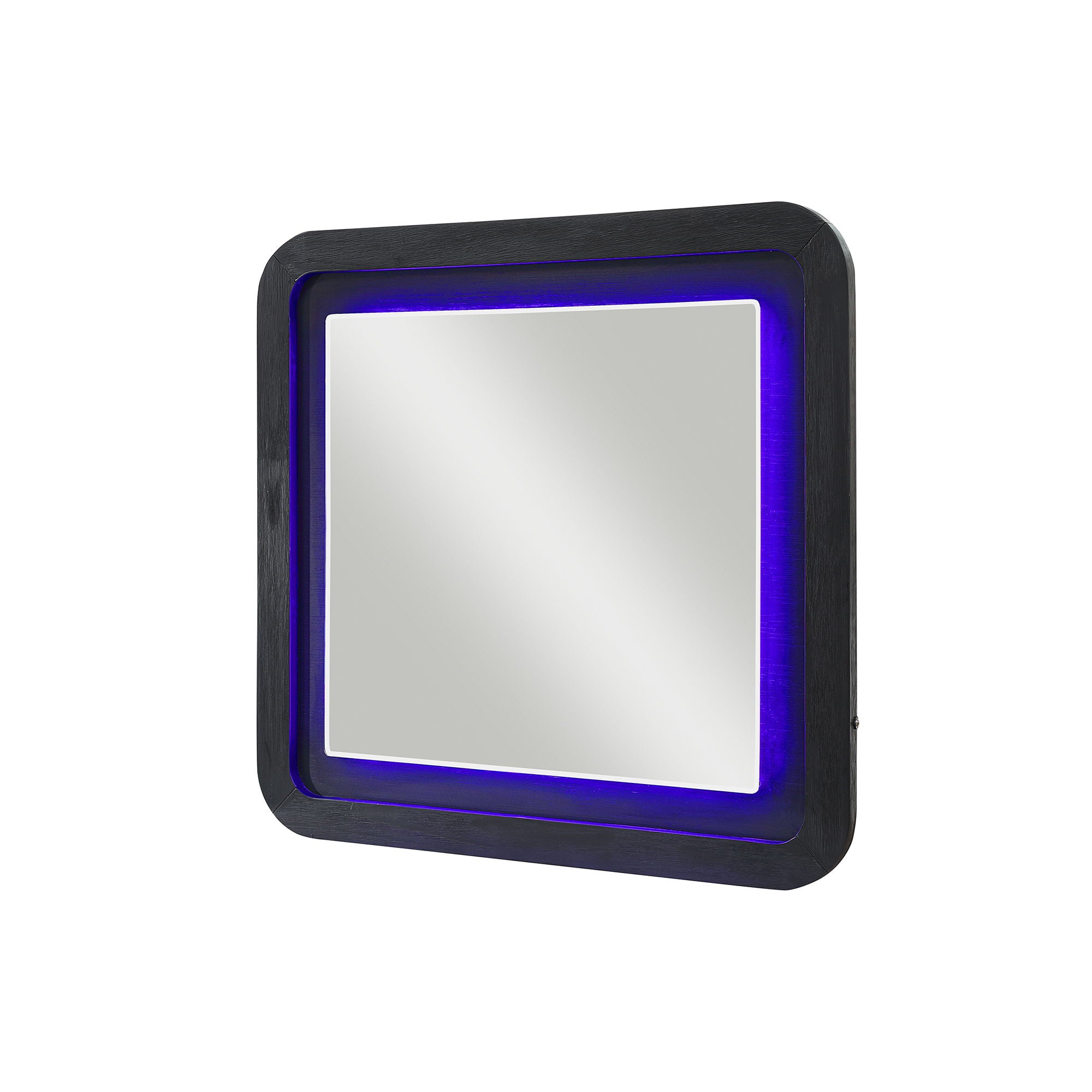 Beverly - Large Scale Wall Mirror For Dresser, Rounded Edges - Black White