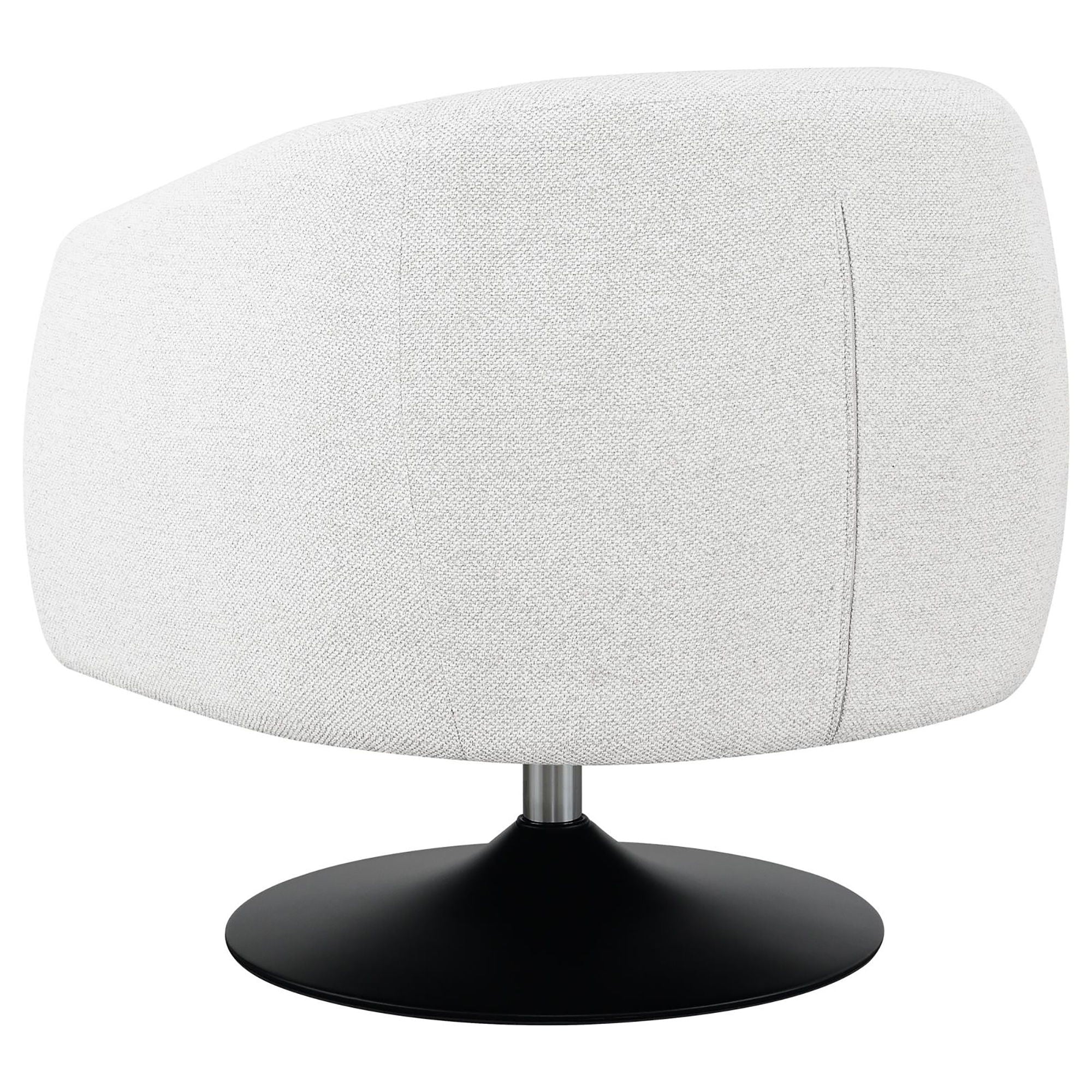 Upholstered Swivel Accent Chair, 360 Degree Rotation - Beige