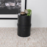 Coaster Fine Furniture Bryce - Round Metal Accent Side Table - Rustic Black | Meri Furniture