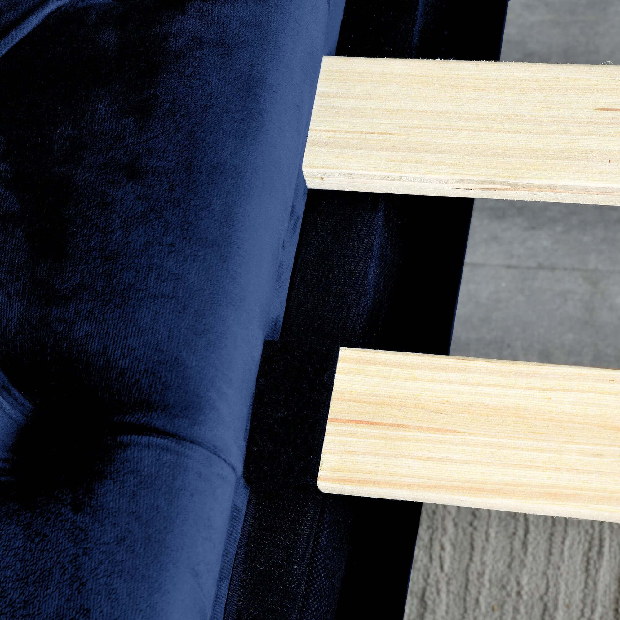 Queen Bed with Solid Wood Frame