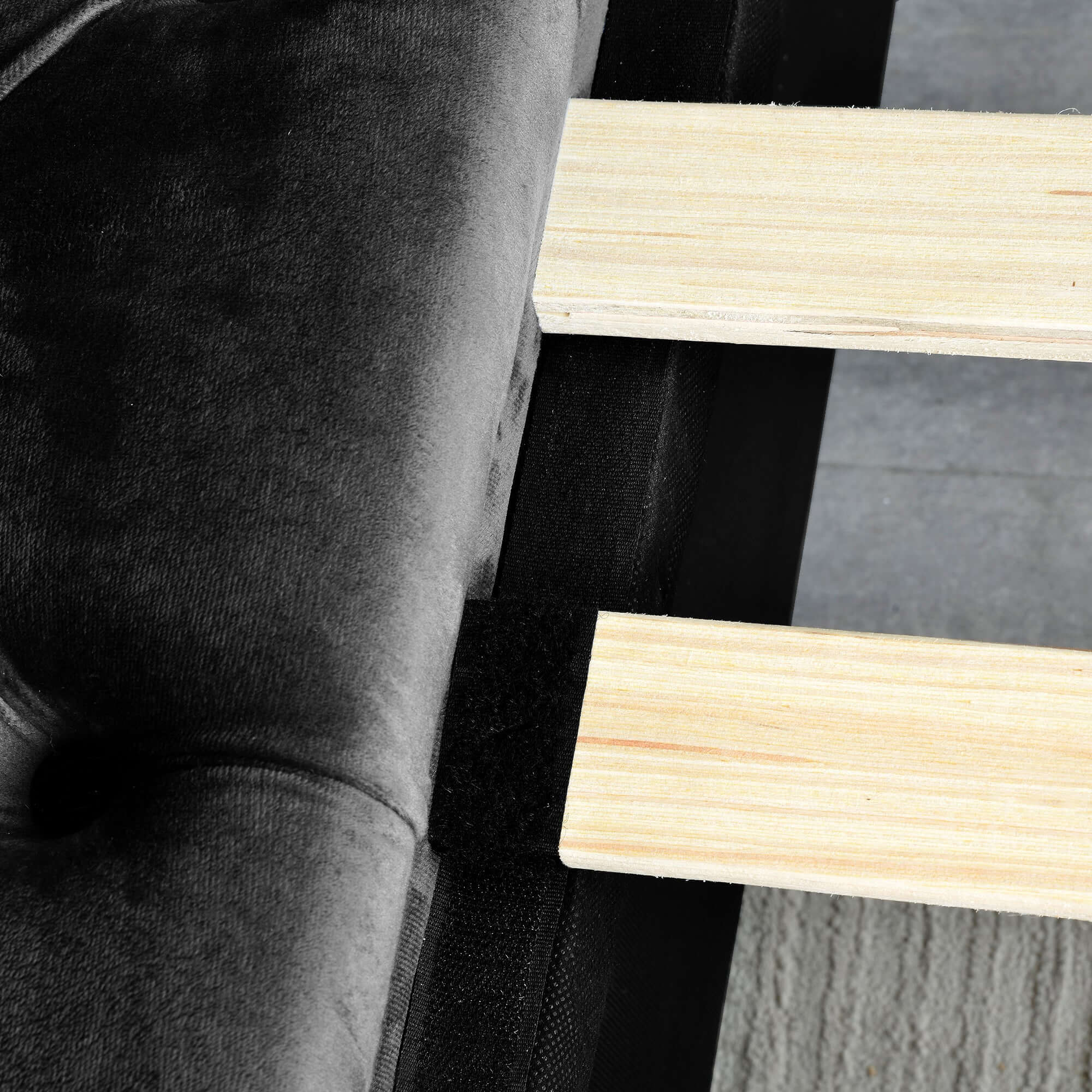 Queen Bed with Solid Wood Frame