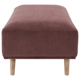 Elizabeth - Corduroy Upholstered Ottoman - Wine Red