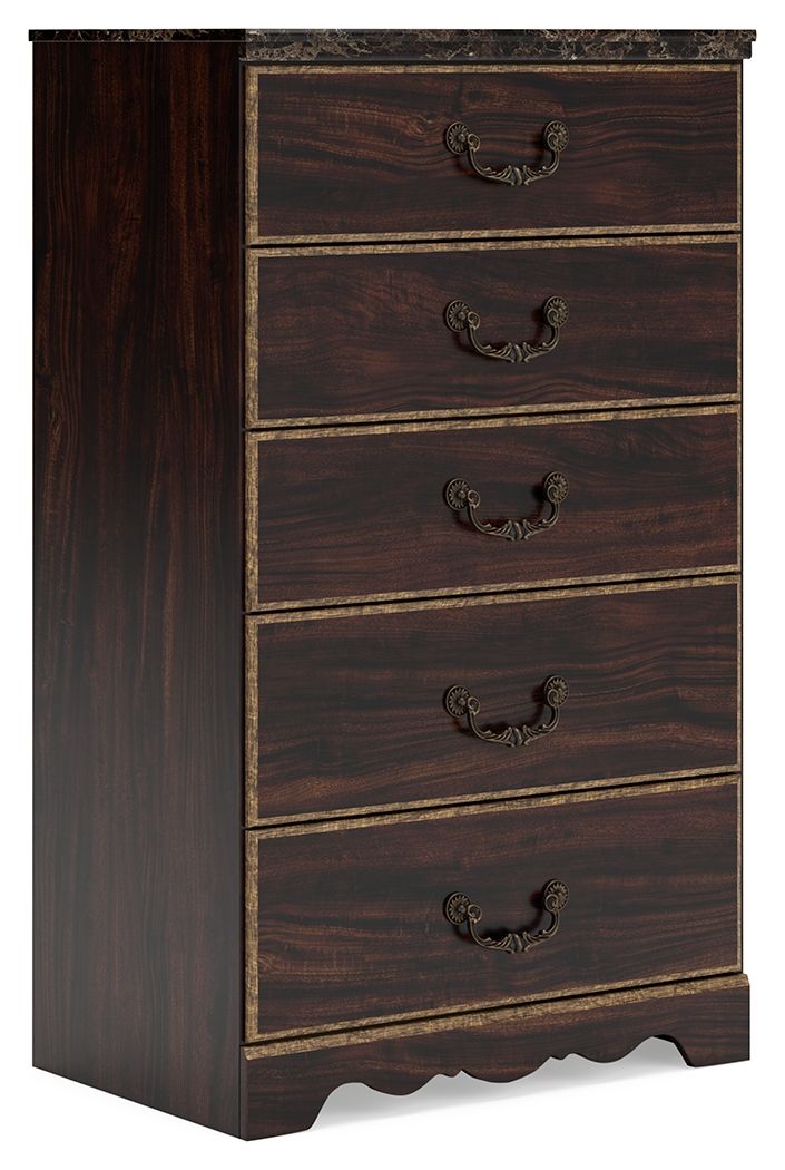 Signature Design by Ashley® Glosmount - Two-tone - Five Drawer Chest | Meri Furniture