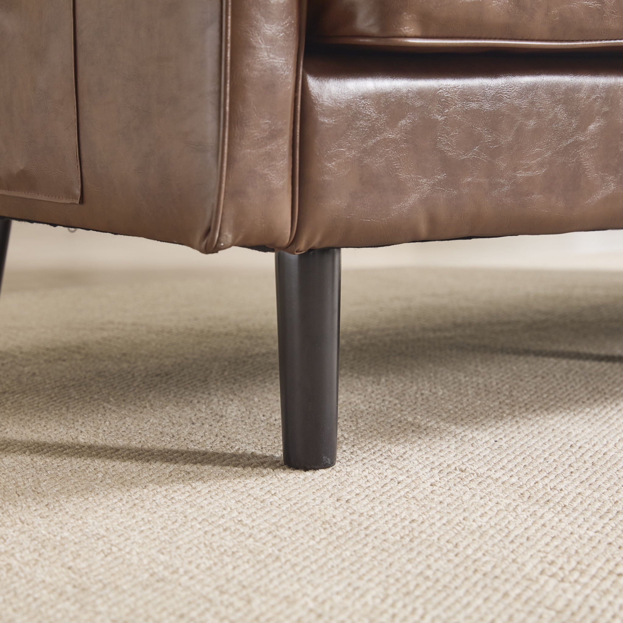 Mid Century Modern Loveseat Sofa With USB Ports, Removable Pillow Cover