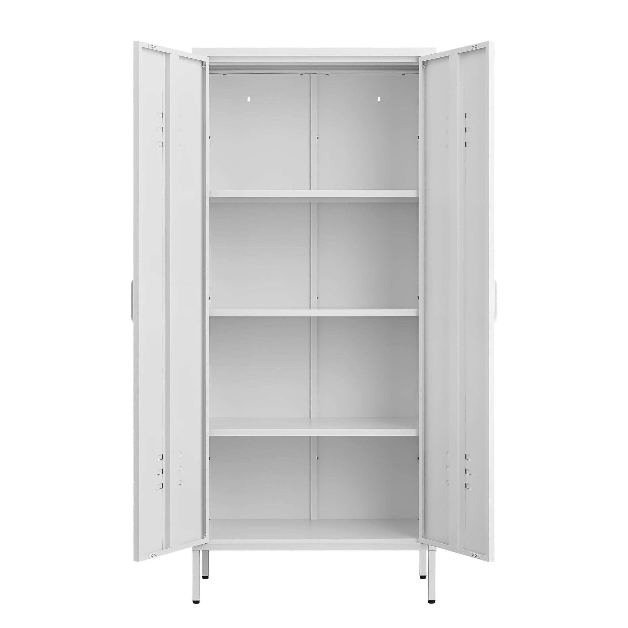 Modern Storage Cabinet With Adjustable Shelves, Magnetic Door Stopper