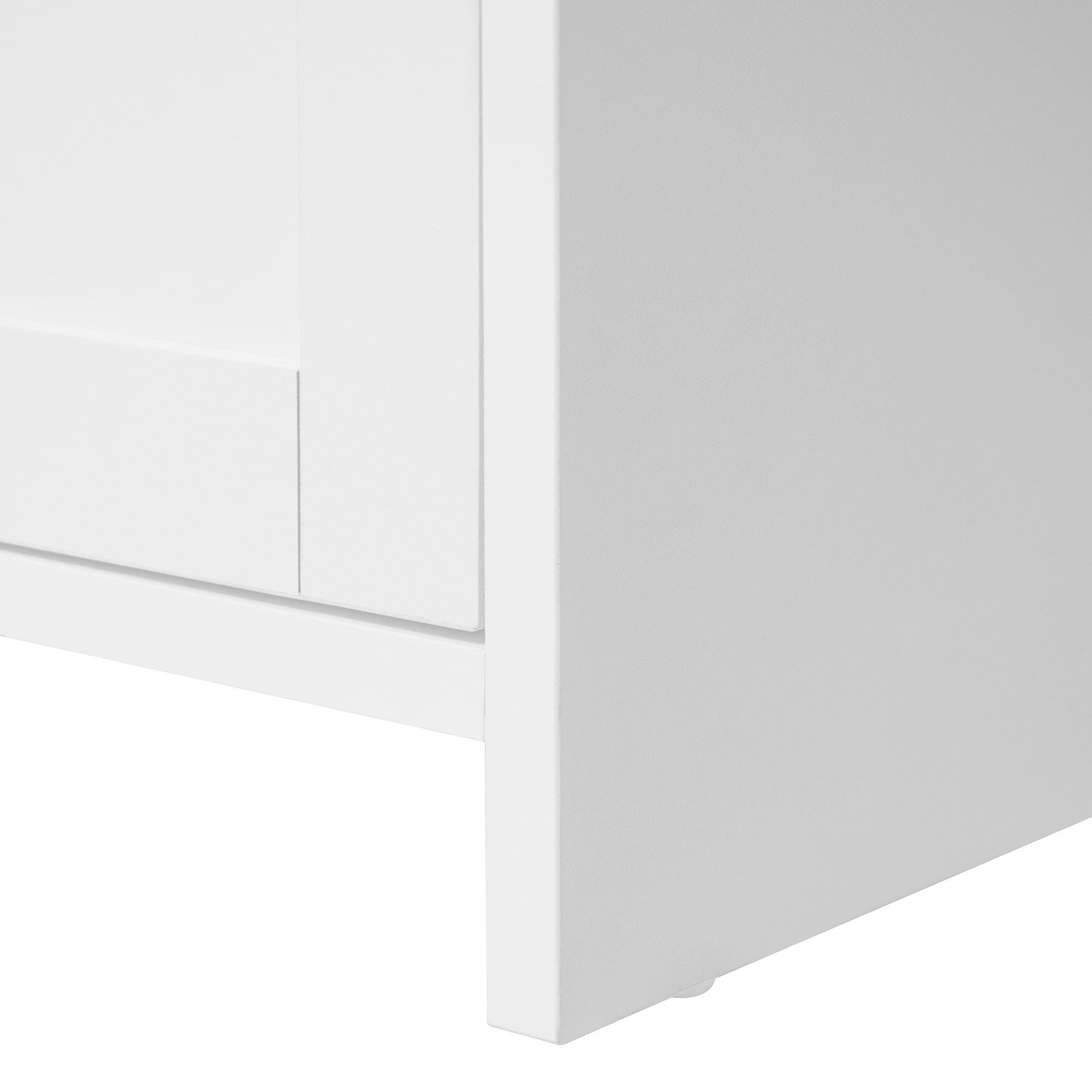 Hollow Pattern 2 Door 3 Drawer Wardrobe, The Collision Of Wood Color, Suitable For Bedrooms And Dressing Rooms - White